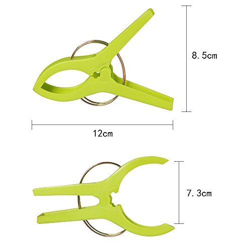 Vicloon Mollette Grandi Plastica, 12 Pezzi Bucato Clip per Telo da Spiaggia, Antivento Lavanderia Pioli per Trapunta, Asciugamani, Coperta, Lenzuola, Vestiti, 12cm