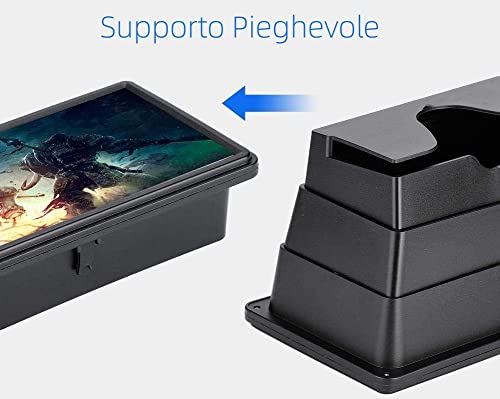 Lente Ingrandimento Smartphone 8'', Ingranditore Schermo Smartphone, Amplificatore 3-4 Volte, Supporto Pieghevole, Film 3D con Zoom