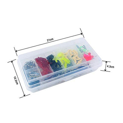 Esche da Pesca, 120 Pezzi Esche Artificiali da Pesca Contiene Crankbaits, Stickbait, Esche, Vermi, Esche Dure, Ganci Singolo, Pinze, ECC