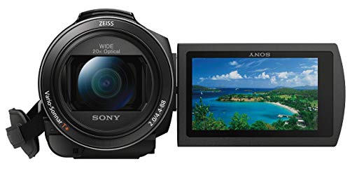 Sony FDR-AX53 Videocamera 4K Ultra HD con Sensore CMOS Exmor R, Ottica Grandangolare Zeiss 26.8 mm, Zoom Ottico 20x, Stabilizzazione Attiva a 5 Assi, Nero