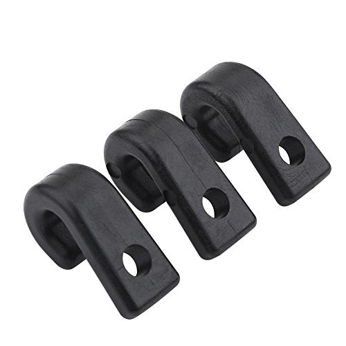 Ganci di ancoraggio, 25 pezzi Ganci a J Ganci di fissaggio in nylon nero per kayak Cavo elastico Canoe Accessori per barche