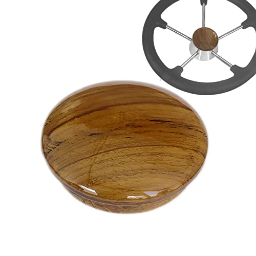 Marine 2-1/2 "teak legno volante tappo centrale per barca Destroyer ruote in acciaio accessori per barche