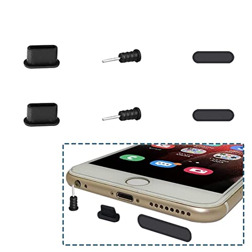 Kit Antipolvere per Telefono Cellulare Adesivo in Rete per Altoparlante Antipolvere Protezione del Cavo Coperchio per Porta Tipo C per Porta di Ricarica per Altoparlante Mobile e Jack per Auricolari