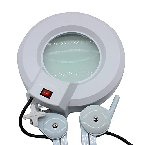 Futchoy Lampada con lente d'ingrandimento 5/8 diottrie lente d'ingrandimento per lampada cosmetica, 22 W 220V (5 pezzi)