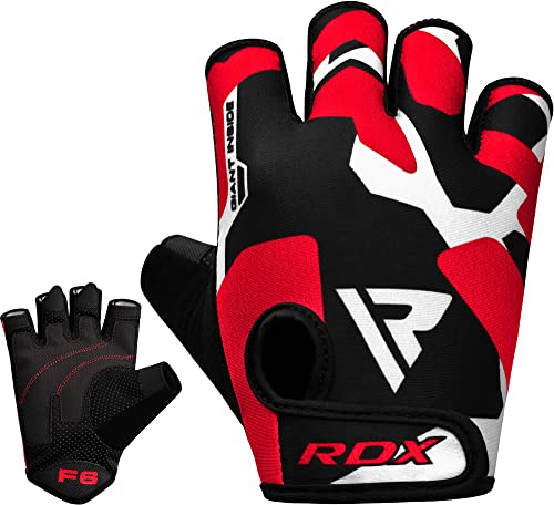 RDX Guanti Palestra Sollevamento Pesi Fitness, Antiscivolo Imbottito Presa Protezione, Elastico Traspirante, Powerlifting Bodybuilding Forza Allenamento Ciclismo Calisthenics Gloves, Uomo Donna