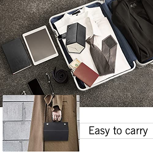 KINGOZOYI Custodia Occhiali da Sole per 5 paia, Organizzatore di Occhiali da Sole da Viaggio Portatile, Porta Occhiali da Parete Piegabile (Nero)