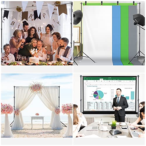 Supporto per Sfondi 2,8x3m Regolabile Sistema Professionale per Fondale in Cotone Studio Fotografia Ritratti Video LiveStreaming Feste Matrimoni con Borsa Portatile Morsetti e Sacchetti Sabbia