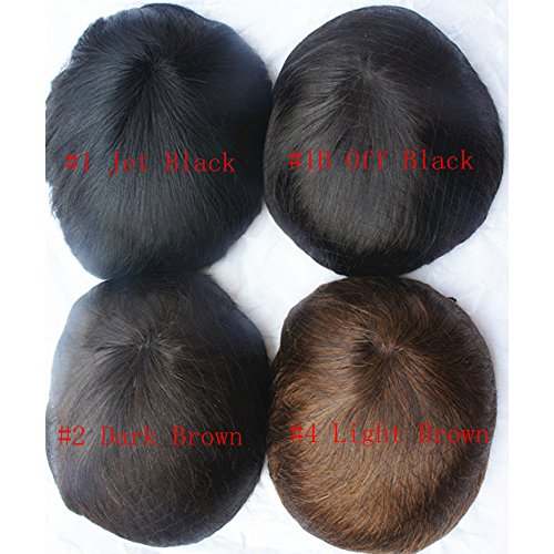 N.L.W Parrucche di Pizzo Pieno Full Lace Parrucca Uomo per Afro Uomini Sistema di Sostituzione dei Capelli Protesi Capelli Uomo 8×10 Pollici Pelle Sottile 0.06cm Spessore Parrucche (#4 light brown)