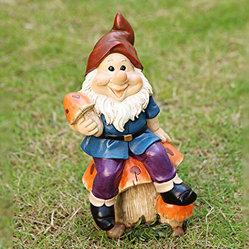 FGX Statua Del GNOME Del Giardino, Gnomettastic, Polyresina, Statua Del Giardino Nano Giardino Decorazioni Per La Casa, Accessori Per La Decorazione Del Giardino, Decorazioni, Compleanno (A)