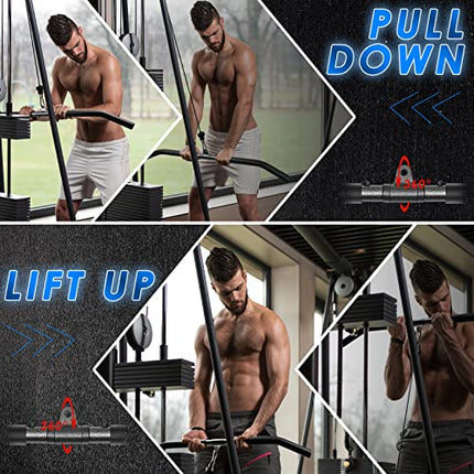 Barra Lat Machine Palestra Casa, Barra Fitness Pull Down con Schiuma per Lat Machine Attrezzi Palestra in Casa, Sbarra per Rack Palestra Power Station Smith Machine Bicipiti Tricipiti Workout (85cm)