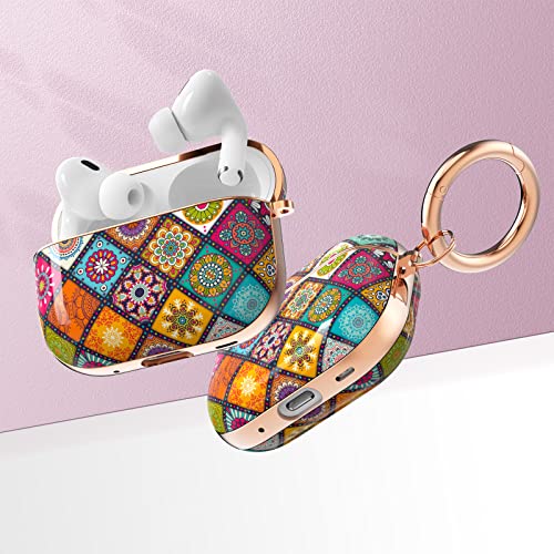 Delidigi Cover AirPods Pro 2 & AirPods Pro, Elegante Custodia Protettiva in TPU Rigido per AirPods Pro 2 2022 / AirPods Pro 2019 Donne e Ragazze [Versione Aggiornata] (Boho)