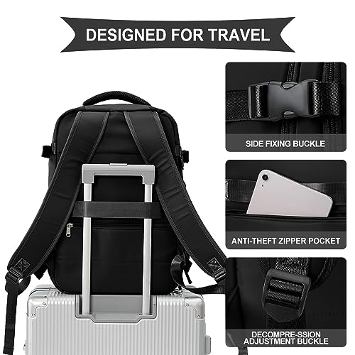 SZLX Zaino da viaggio grande da donna da viaggio zaino da escursionismo sportivo da esterno impermeabile zaino da scuola casual laptop da 14 pollici con porta di ricarica USB scomparto per scarpe