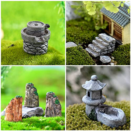 Cayway 26 Pz Accessori per Giardino Delle Fate in Miniatura, Accessori per Giardino Zen, Miniature per Giardino delle Fate per Prato del Giardino Fatato Fai Da Te