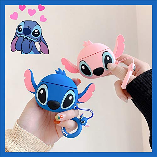 YIGEYI Custodia in Silicone Compatibile con Airpods 1 e 2 Funny Cute Cartoon 3D Case Cover[Serie di Animazione Avatar] (Big Ear Stitch)