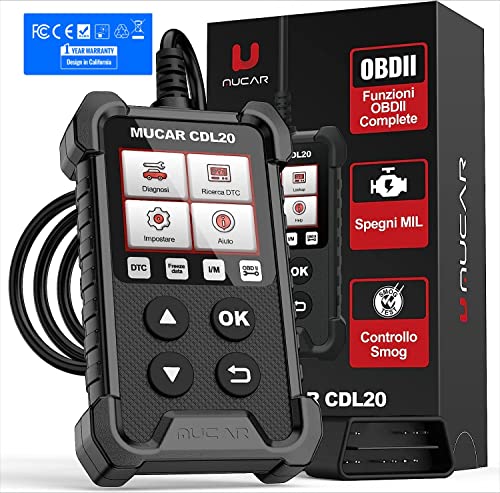 mucar CDL20 Diagnosi Auto Tutte Autodiagnosi OBD2/ EOBD con funzioni OBDII odb2 diagnostica in Italiano del Motore Strumento diagnostica per autoveico