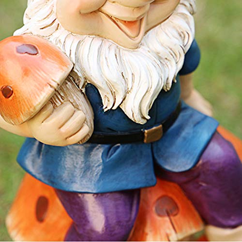 FGX Statua Del GNOME Del Giardino, Gnomettastic, Polyresina, Statua Del Giardino Nano Giardino Decorazioni Per La Casa, Accessori Per La Decorazione Del Giardino, Decorazioni, Compleanno (A)