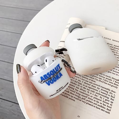 Funwaretech Cover AirPods 2 & 1 Generazione Custodia AirPods 2 1 Divertenti Silicone,3D Cartoni Animati AirPod 2 & 1 con Moschettone Portachiavi [Antiurto & Supporto Ricarica Wireless]-Vodka