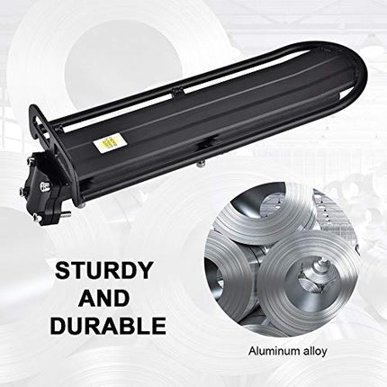 Portapacchi Posteriore per Bicicletta Portapacchi Regolabile Sedile Nero per Bagagli Carico da Neve Ripiano per Mountain Bike capacità 10 kg 33,3 x11,7 cm
