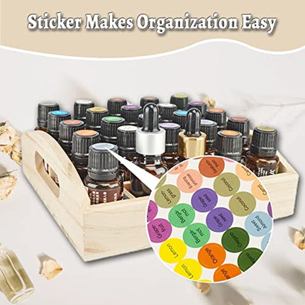 WishesMar 30 Slots Supporto per Oli Essenziali Organizzatore Mensola in Legno per Oil Aromaterapia e Profumati - Può Contenere Bottiglie di Olio Essenziale da 5ml,10 ml #A