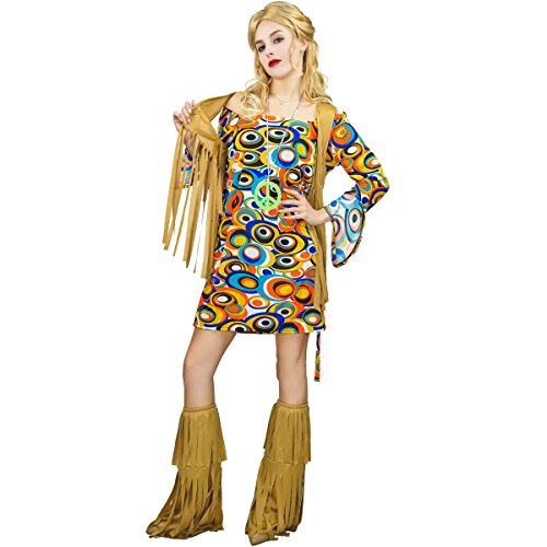 SEA HARE Costume da Donna in Costume Hippie Anni '60 Anni '70