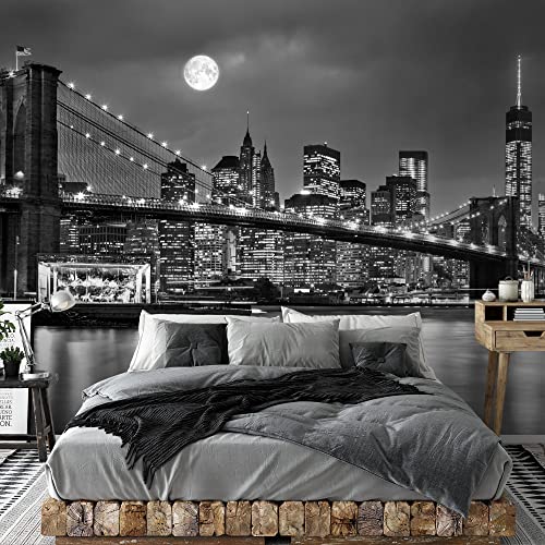 Sfondo Fotografico New York City 352 x 250 cm Lana Sfondo Salotto Camera da letto Ufficio Corridoio Decorazione Murali Decorazione da muro moderna - 100% FATTI IN GERMANIA - 9101011b