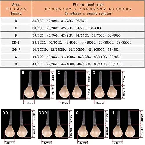 DIOB Invisilift Bra, Silicone Adhesive Lift Bra, Lily Lift Bra Conceal Lift Bra, Transparent Strap Tape Sticky Bras (DD)