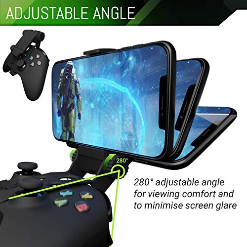 Clip da gioco mobile per controller Xbox Series X, supporto per telefono per controller Xbox, morsetto regolabile compatibile con Xbox Series X|S, Xbox One, Xbox One S, Xbox One X-Carbon Black