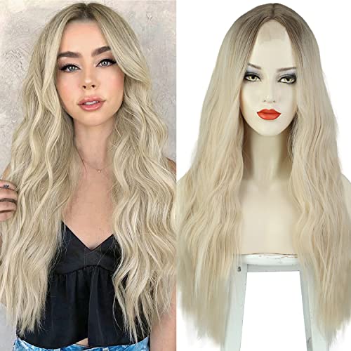 Mildiso Parrucca marrone da donna Ombre lunga ondulata ricci bionda naturale/Per le donne Wig costume party Halloween Carnevale DE026MB