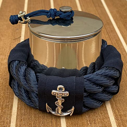Zuccheriera Nautica in Acciaio Inox, Artigianato Italiano, Elegante e Funzionale con Dettagli Nautici Unici, Perfetta per Cucina, Barca o Yacht - Stile Marino per la barca o lo yacht - La Gomena