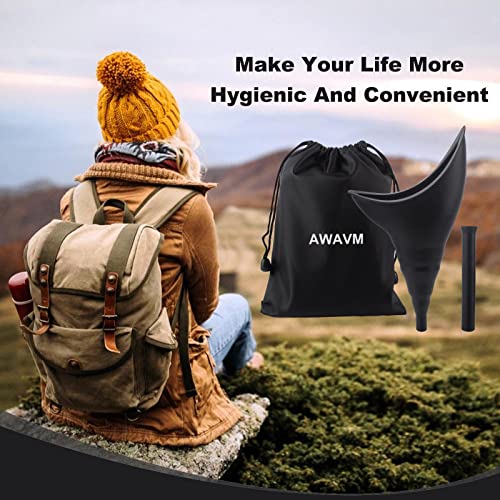 AWAVM Piscio In Piedi Donna Regalo Donna Toilette Campeggio Car Accessori, Orinatoio Donna Borsa da Trekking Viaggio Accessori Campeggio Toilette Portatile WC, Orinatoio per Donna Pipì In Piedi Imbuto