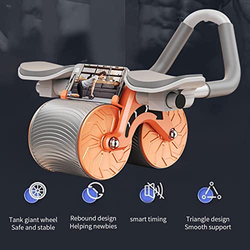 Plank Ab Roller Wheel per Core Trainer | Per la ruota addominale di rimbalzo automatico Saker | Ruota per allenamento addominale in rimbalzo con supporto per gomito a rullo 4d Ab