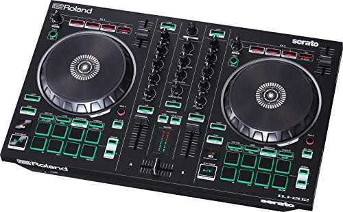 Roland DJ-202 DJ Controller, controller a due canali e quattro deck per Serato DJ Lite - L'eredità delle Drum Machine Roland in un DJ Controller