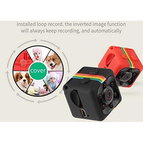 Sansnail Mini telecamera SQ11 HD indoor, visione notturna e risoluzione 1080p (colore nero)