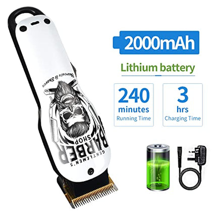 BESTBOMG Tagliacapelli Uomo Professionale, Tagliacapelli Elettrico Regolabarba Trimmer Con Pettine Limite, Macchinetta Vapell 2000mAh/1200mAh Batteria Ricaricabile per Bambini Adulti Pet (Y4+T9)