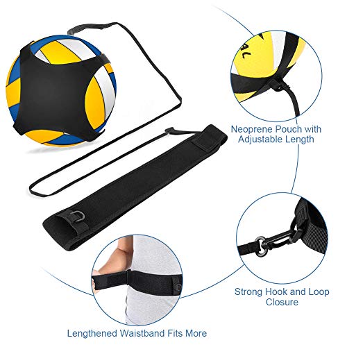 Kit di Attrezzature per L'allenamento di Pallavolo, Cintura Calcio Allenamento con Cintura in Vita per la Pratica Solitaria Rotazioni dell'oscillazione del Braccio, Servizio, Spike e Colpire