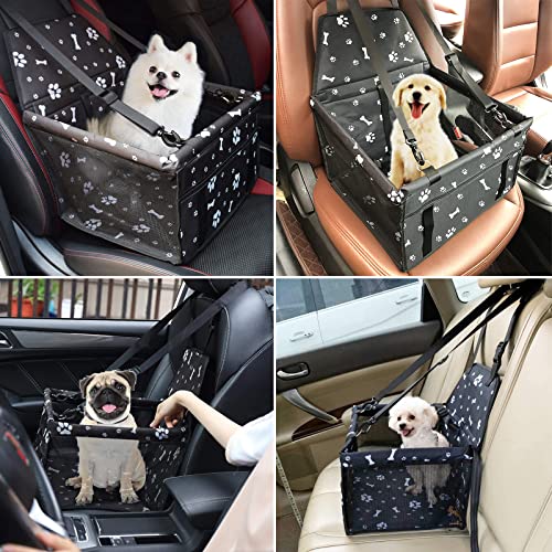 Seggiolino Auto per Cane di Piccola e Media Taglia con Cintura di Sicurezza Trasportino Auto Coprisedile per Gatto Pet Animale Borsa Anteriore (Multicolore)