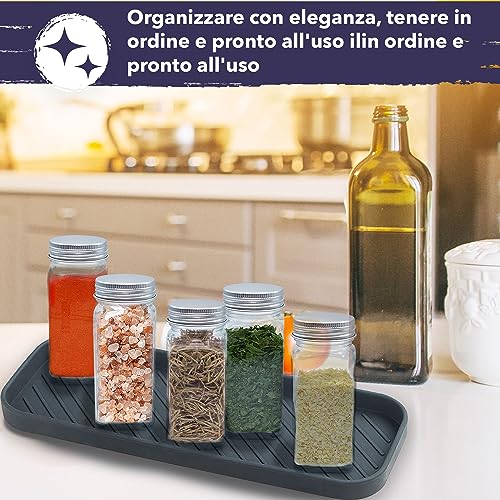 volila Organizer in Silicone per lavello da Cucina, Porta spugne per lavandino Cucina, Porta Sapone e Spugna da Cucina, Tappetino sgocciolatoio, Porta spugne e detersivo (Confezione da 3)…