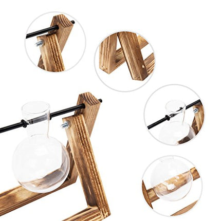 Hyindoor Moderno Vaso a Bulbo in Vetro Idroponico, Decorazione Casa Ufficio Giardino