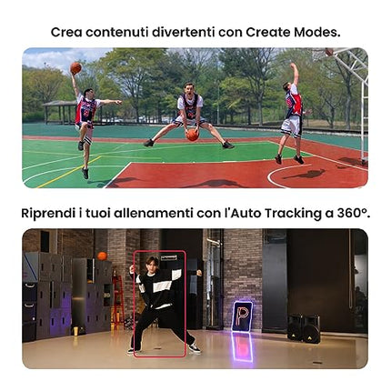 Pod Lite Sensore di movimento automatico Tracking Supporto e Pod Smartphone per creazione di contenuti a mani libere Rotazione 360° Bluetooth Registrazione Video Supporto per fotocamera