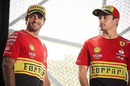 Scuderia Ferrari Tshirt Monza 2023 Edizione Speciale - Rosso/Giallo/Nero - Taglia: M