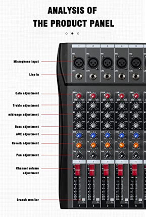 Weymic CK-160 Professionale Audio Mixing Console (16 canali) per la registrazione DJ Stage Karaoke Applicazione musicale w/USB BT Ingresso