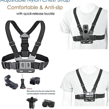 Kit di accessori per insta360 One X3 Compatibile con GoPro Hero 10, Hero 9/8/7/6, Include Clip per Zaino, Fascia Toracica, Fascia,Testa, Cainturino