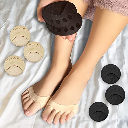 6 Paia Cuscinetti Metatarsali Donna, Cuscinetti per Avampiede in PCuro Cotone, Forefoot Cushion Pads, Cuscinetti per Piedi Allevia L'affaticamento e il Dolore ai Piedi