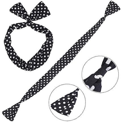 Mineup 5pcs Set di Accessori per Costumi Anni '50, Accessori per Costume da Donna Anni '50, Accessori Costumi Anni '50 fascia occhiali orecchini guanti Collana per Festa Compleanno Carnevale e Laurea