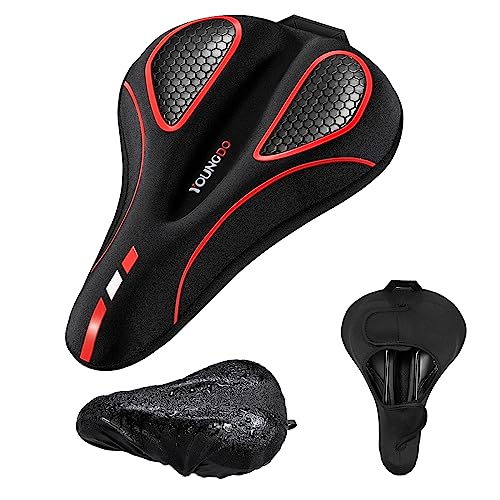 YOUNGDO Coprisella Bici Gel, Copri Sella Bici, Ergonomico, Morbido e Confortevole, con Copertura Impermeabile, per MTB, Bici da Corsa, E-Bike