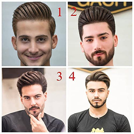 Parrucca Uomo PU Toupet Pezzi di Capelli Umani Europei per Gli Uomini Sostituzione dei Capelli Sistema 8×10 Pollici Parrucche 0.06 Centimetri di Spessore Uomini Parrucca in Nero Getto