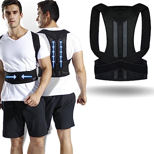Busto Fascia Correttore Posturale per Spalle e Schiena, Supporto Postura Schiena per Schiena Dritta Uomo e Donna, Raddrizza Spalle, Alta Efficienza e Qualità, Traspirante e Confortevole,XL
