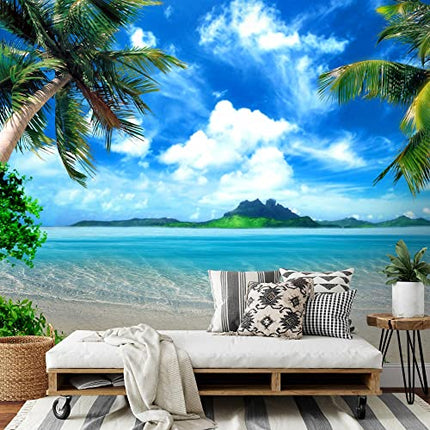 Runa Art Carta da parati fotografica Spiaggia e mare Moderno Vello Soggiorno Camera Da Letto Sala - Made in Germany - Verde blu 9004010a