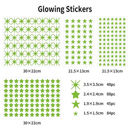 Yosemy Adesivi da Parete Fluorescenti 9 Pianeta 4 Stelle Fluorescenti Sistema Solare Decorazione Adesivo Murali Sticker da Muro per la Casa Camera da Letto Cameretta Finestra Soggiorno