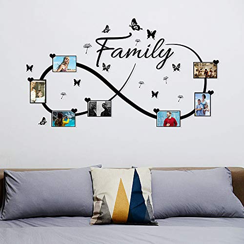 Casa Adesivi da Parete per Foto Famiglia Family Muro Adesivo Murali Decorativo Decorazione fai da te Domestica Porta Camera da Letto Soggiorno